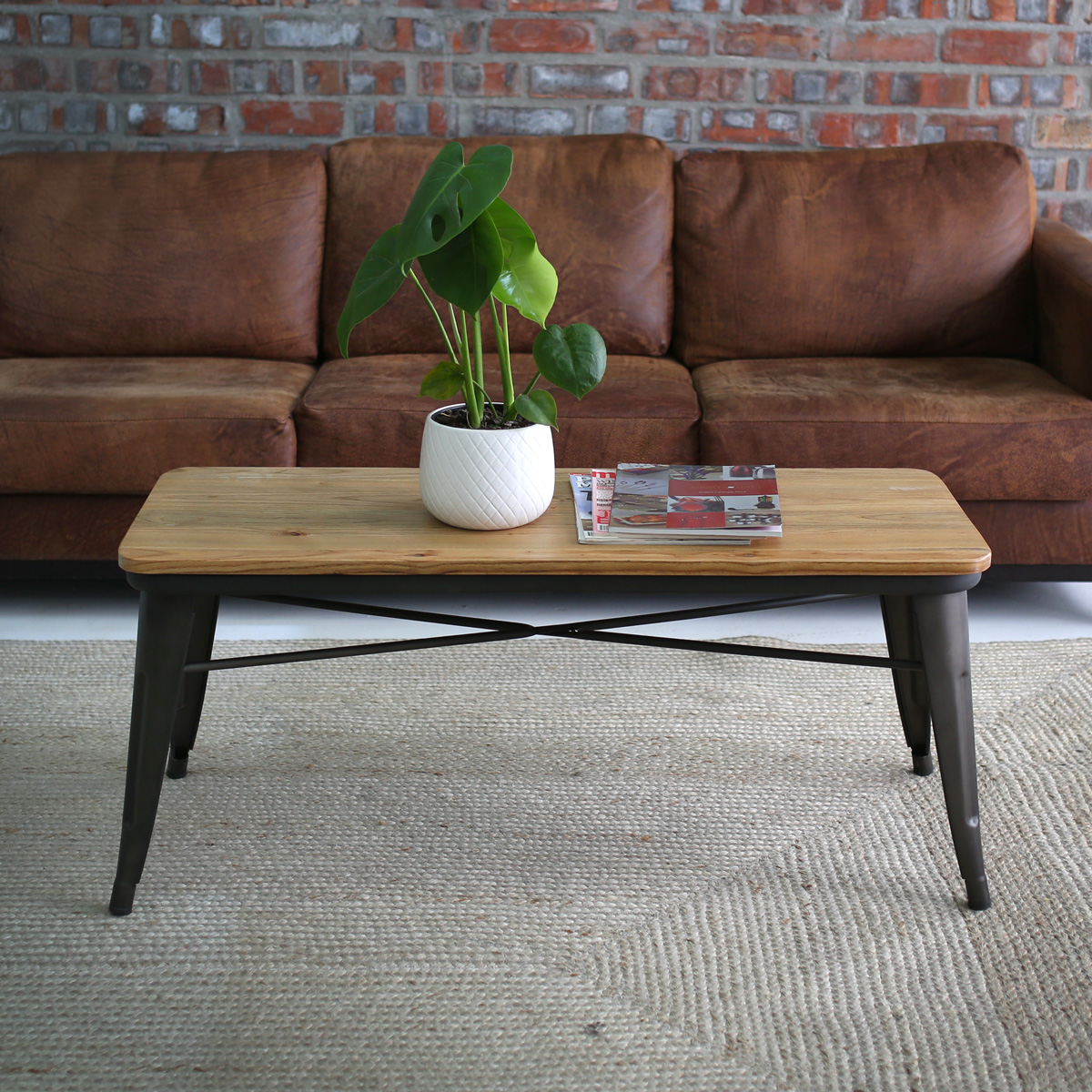 Trolix Bench with Wooden Top