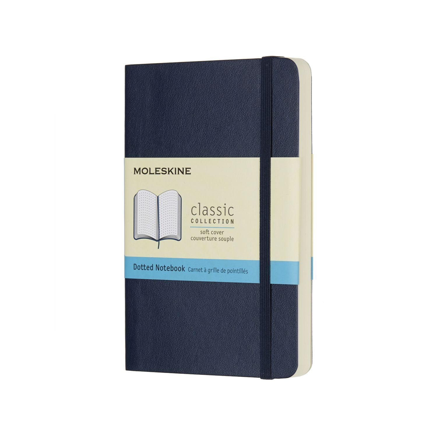 Pack of 2 Sapphire Blue Pocket Dotted Soft Notebook