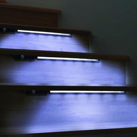 Pack of 4 Motion Activated Accent Lighting Battery Operated LED Light Strips