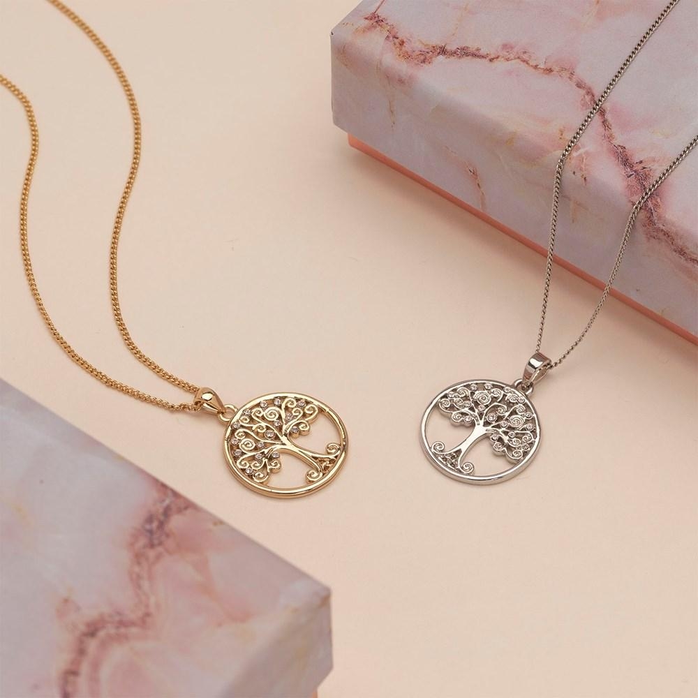 Enlightened Tree of Life Necklace with Swarovski Crystals
