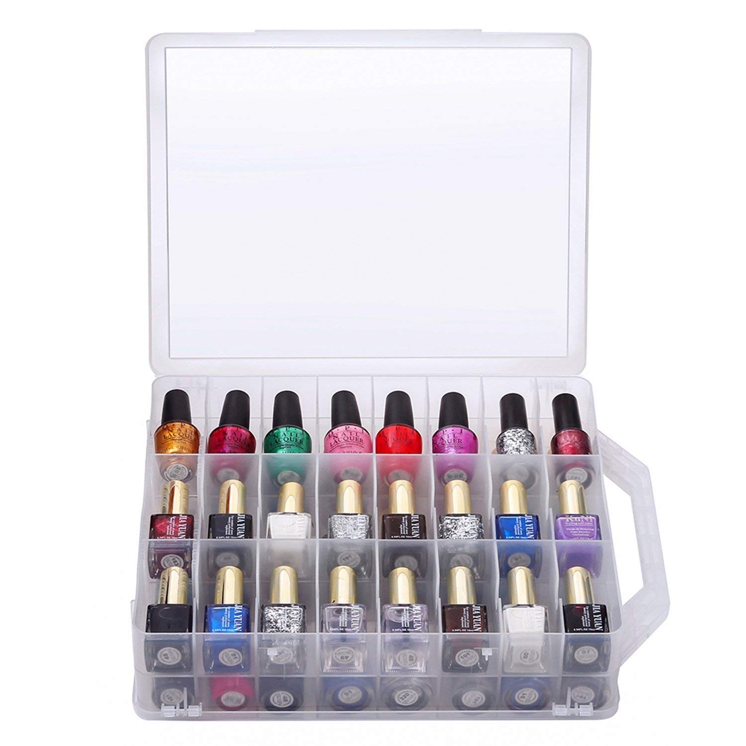 Makeup Clear Nail Polish Organiser Holder for 48 Bottles