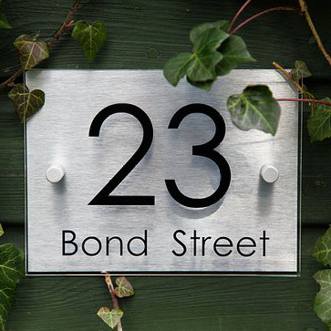 Personalized Waterproof + UV Protected Acrylic Brushed Aluminium Sign