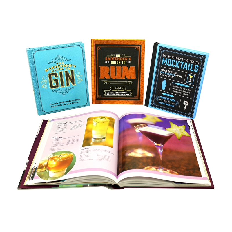 4 Hardcover Books on mixing Cocktails, Gin and Rum!
