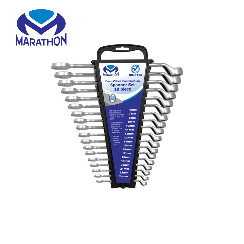 18 Piece Spanner Set in Rack