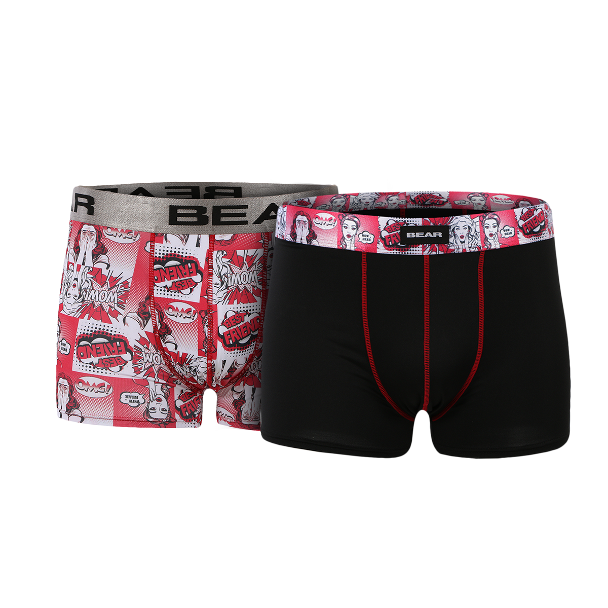 Pack of 2 Men's Comic Digital Printed Bodyshorts