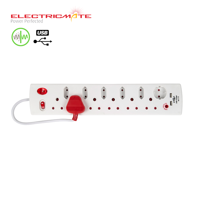 12-Way Multiplug including USB ports & Surge Protection