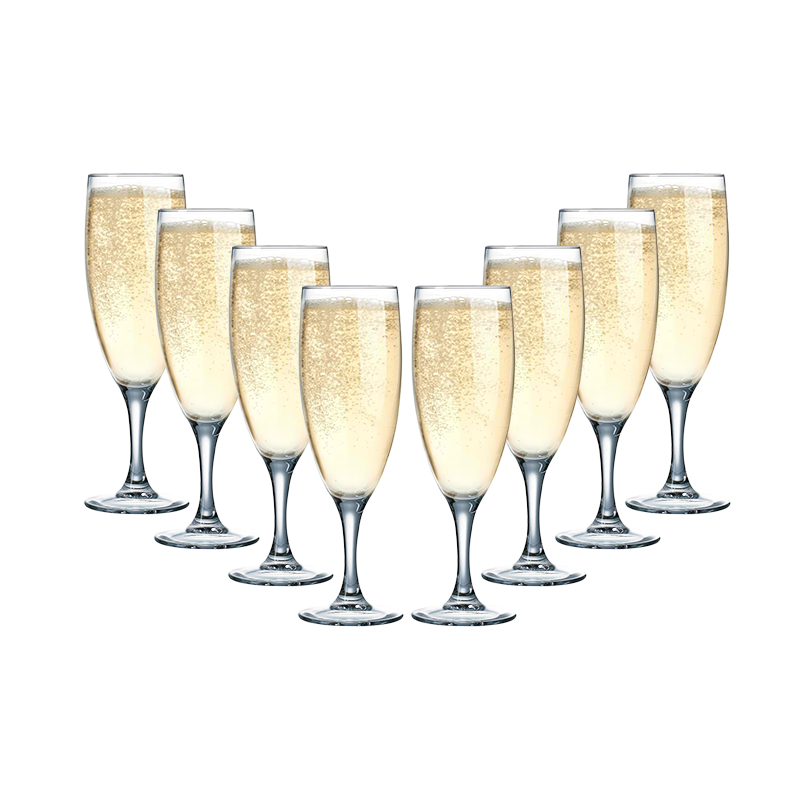 Set of 12 - Elegance Champagne Flutes (170ml)