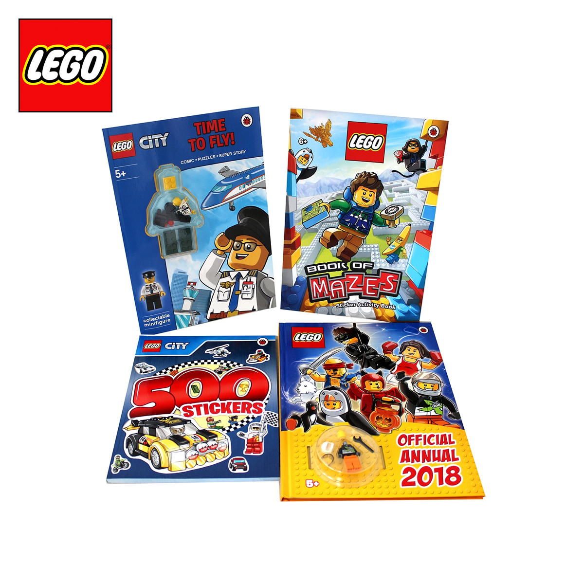 Activity Set Including Mini Figures and Official Annual Bundle (4 Books)