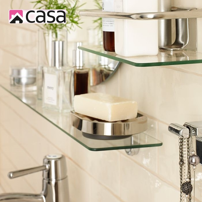 53 x 14cm Clear Tempered Glass Shelf