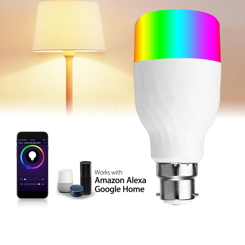 Smart Colour-Changing Wifi Bulb Compatible with Google & Alexa