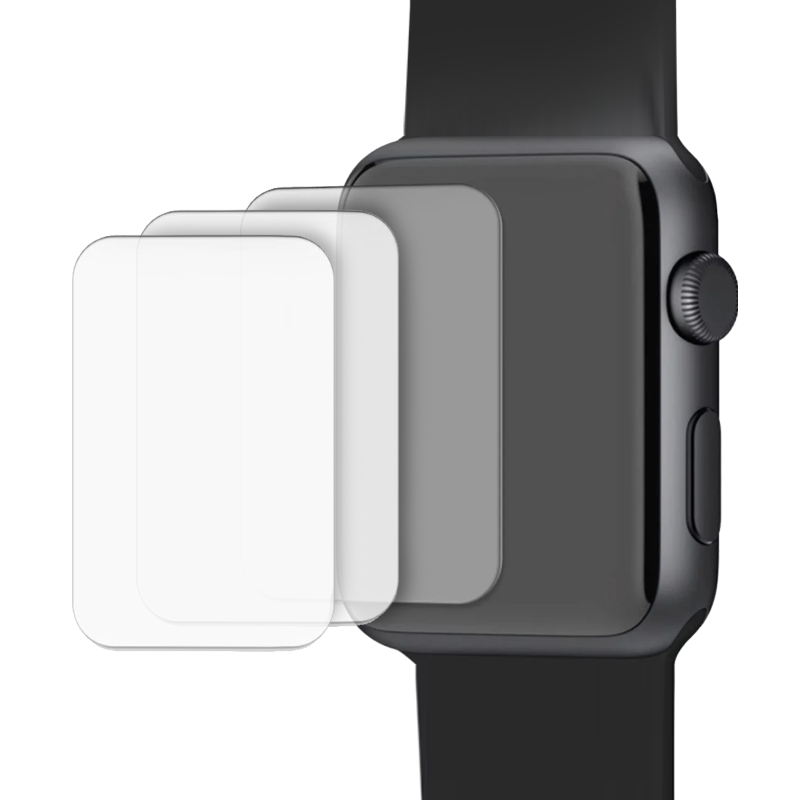 Pack of 3 Apple Watch Screen Protectors (Tempered Glass)