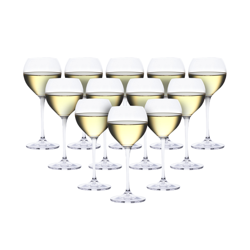 Set of 12 - Cecilia Crystal White or Red Wine Glasses (240ml and 340ml)