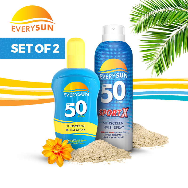 Set of 2 - Sun Protection Packs For You (2x Sport X and 2x Invisi Pump Spray)