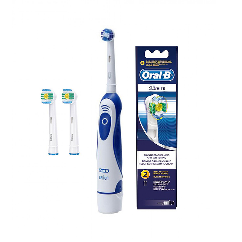 Pro-Expert Precision Clean Battery Toothbrush With Pack of 2 Replacement Heads