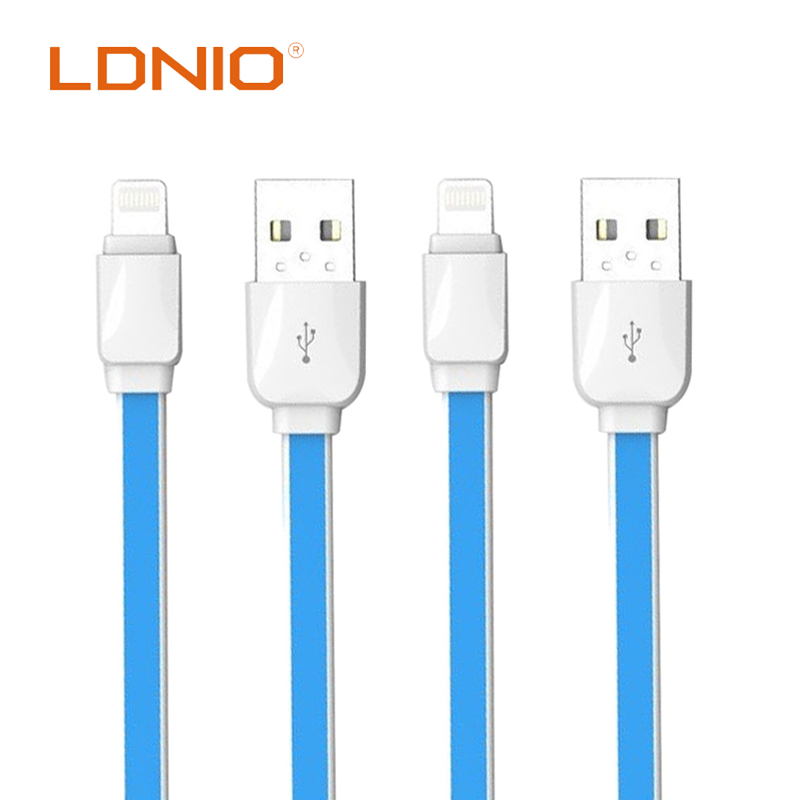 Pack of 2 1m iOS or Android Flat Data Cables