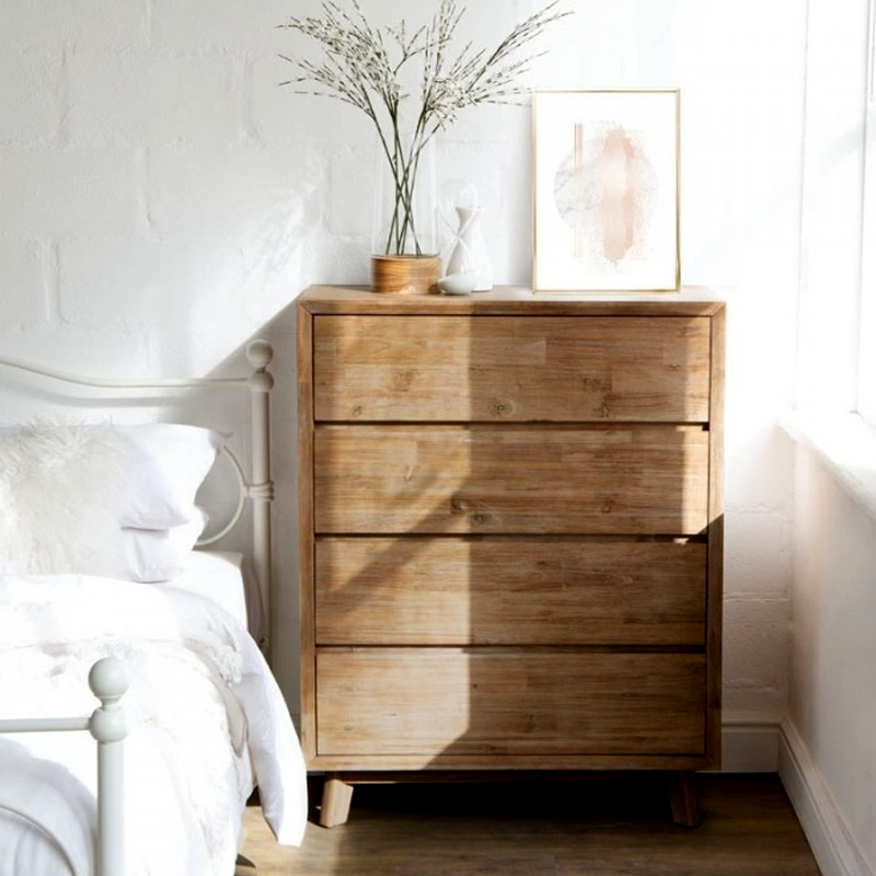 Acacia Wood Chest of Drawers 