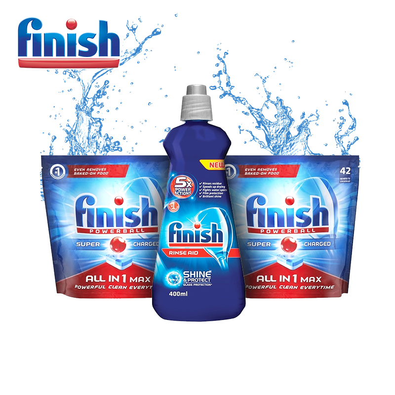 Dishwasher Cleaning Bundle (84 Capsules + Rinse Aid)