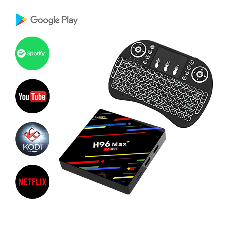 Android 8.1 TV Box with i8 Keyboard Remote