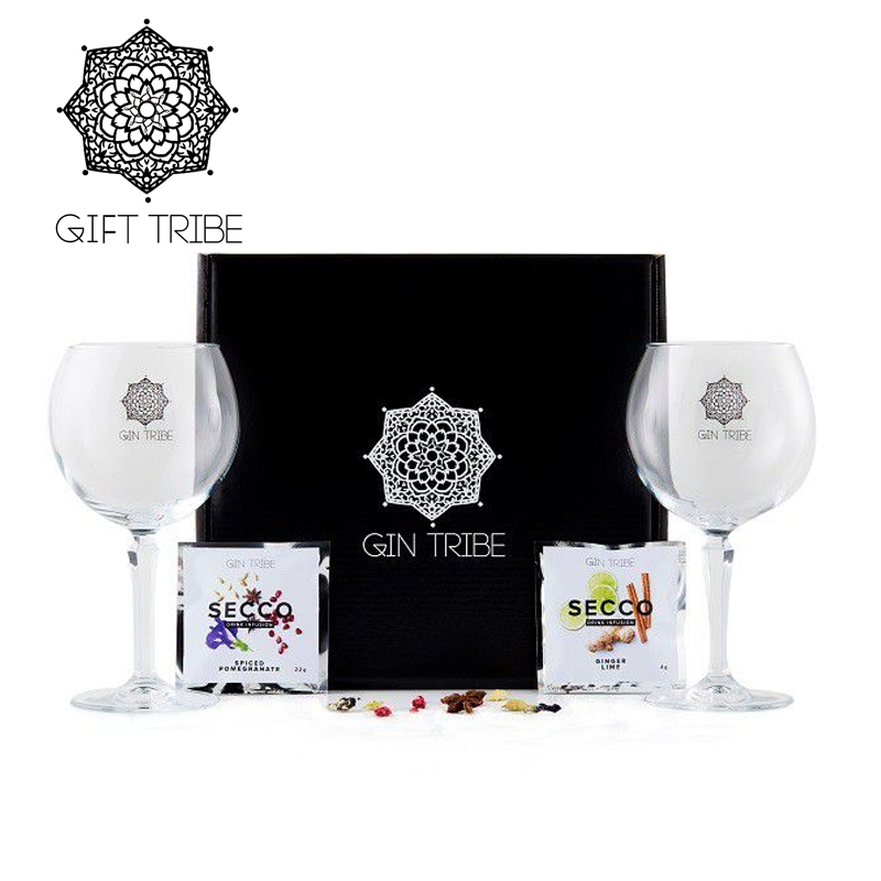 Gift Box with Vintage Stems and Ginger Lime and Spiced Pomegranate Flavours