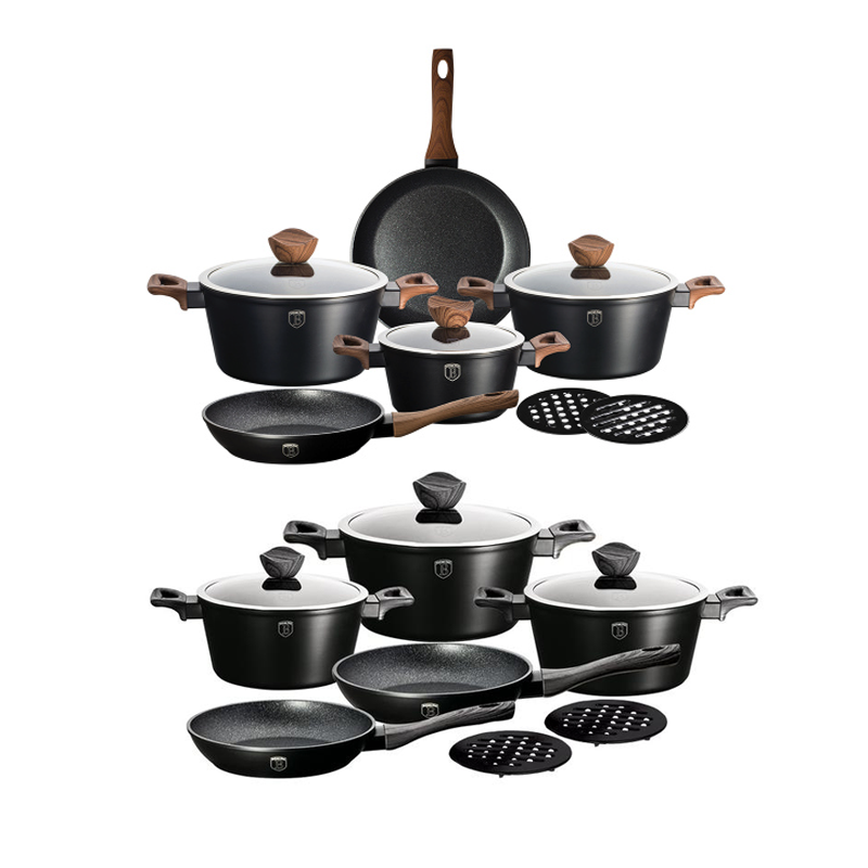 10-Piece Marble-Coated Wood Edition Cookware Set