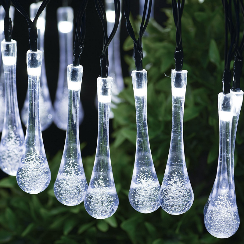 Solar Raindrop String Fairy Lights