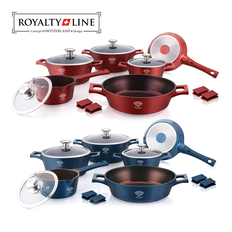 14 Piece Diamond Coating Cookware Set