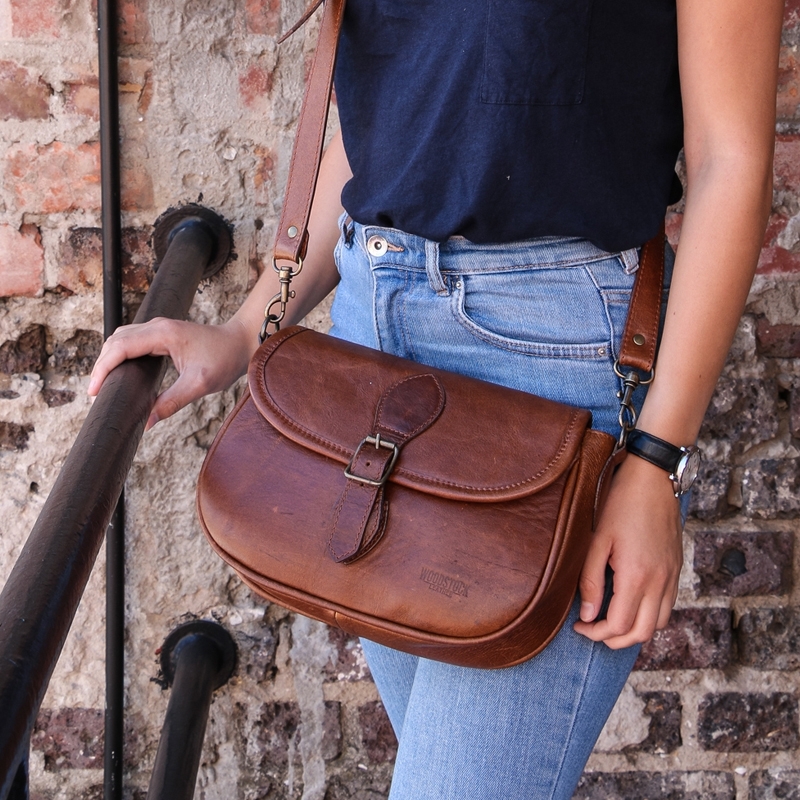 Genuine Leather Amelia Saddle Bag