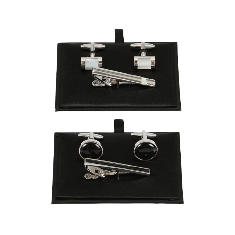 Men's Premium Classic Cufflinks & Tie bar set