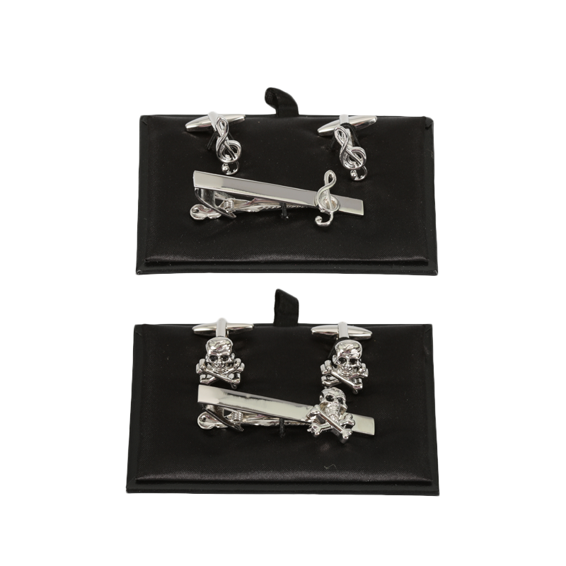 Men's Premium Novelty Cufflinks & Tie bar set