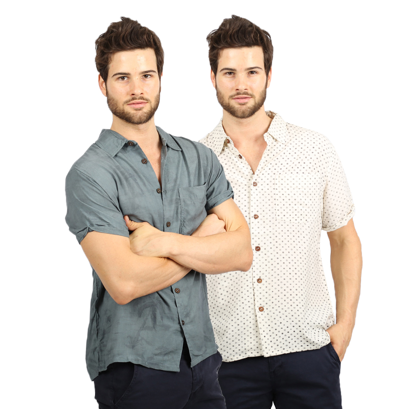 Men's Short Sleeve Button up Shirt (Limited Sizing)