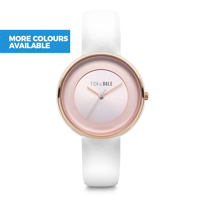 Ladies Rose Delight Leather Watch Collection