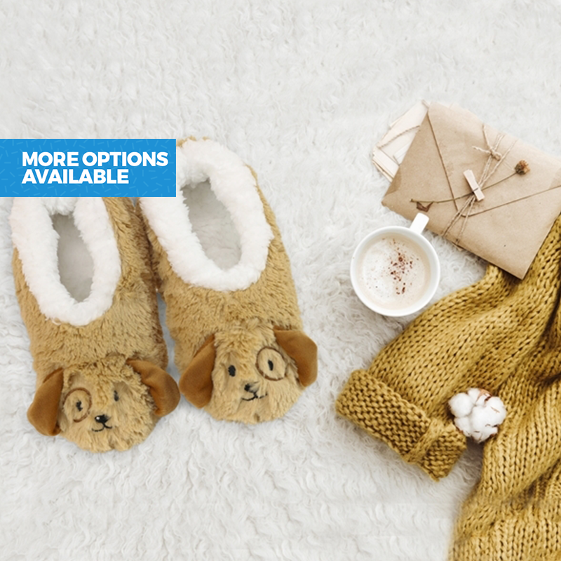 Ladies Pair Of Furry Foot Pals Slippers