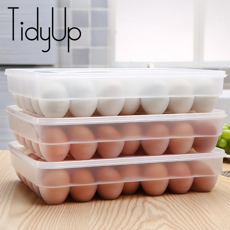34 Grid Egg Storage Organizer Container 