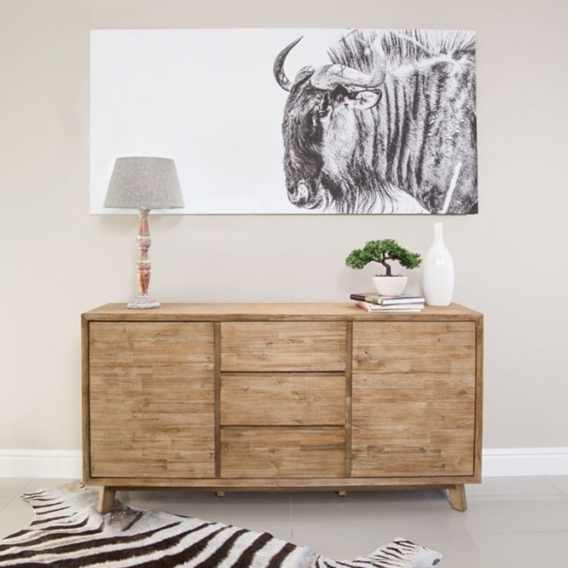 Acacia Wood Sideboard