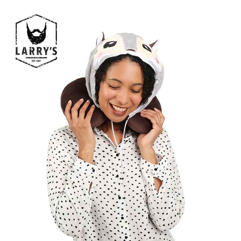 Plush Animal Neck Pillow with Hood