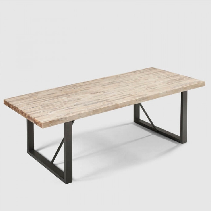 Acacia & Steel Dining Table