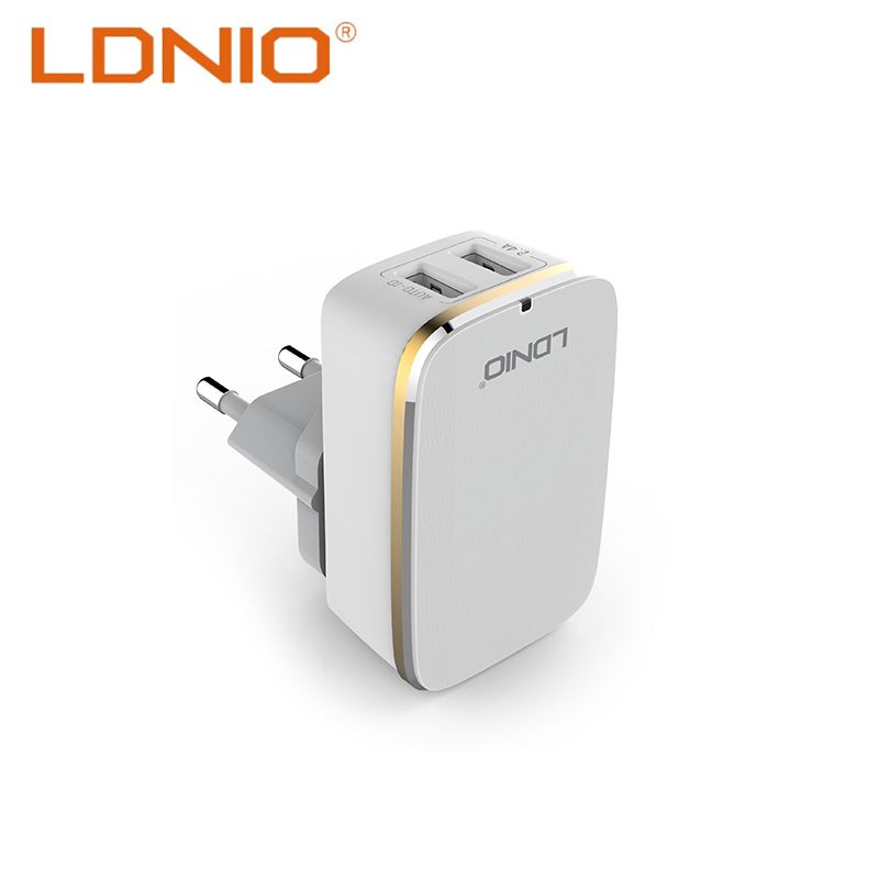 2.4A Rapid Charge 2 Port USB Charger with Cable(Apple or Android)