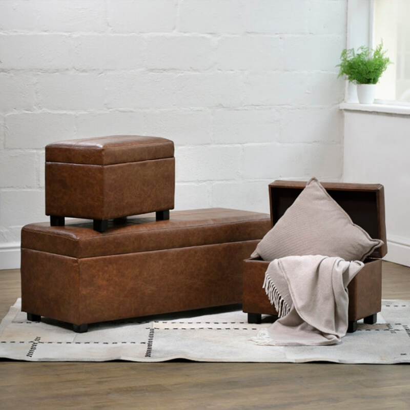 3 Piece Storage Ottoman set