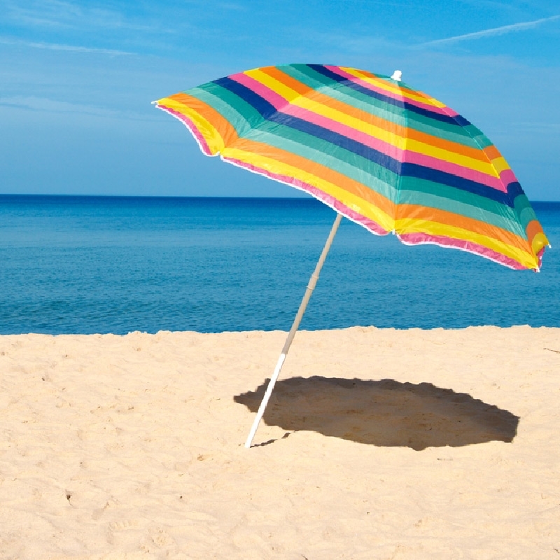 2.25m Patterned Beach Umbrella (Multiple Styles Available)