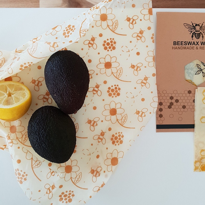 Pack of 3 Organic Reusable Bees Wax Wraps