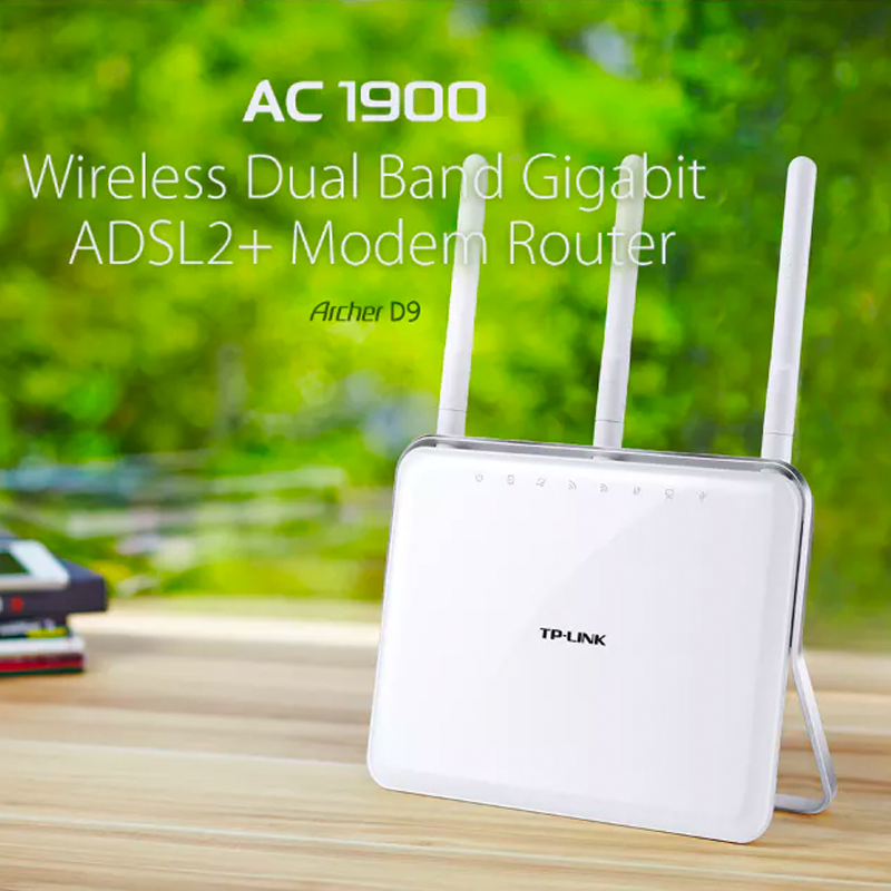 AC1900 Wireless Dual Band Gigabit ADSL2 Modem Router - Fibre and ADSL Compatible (ArcherD9)