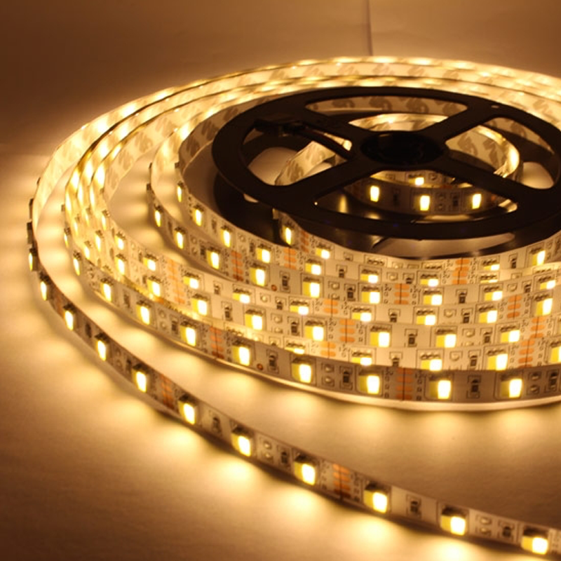 Pack of 2 Warm White 12V Bright  5M LED Waterproof Strip Lights