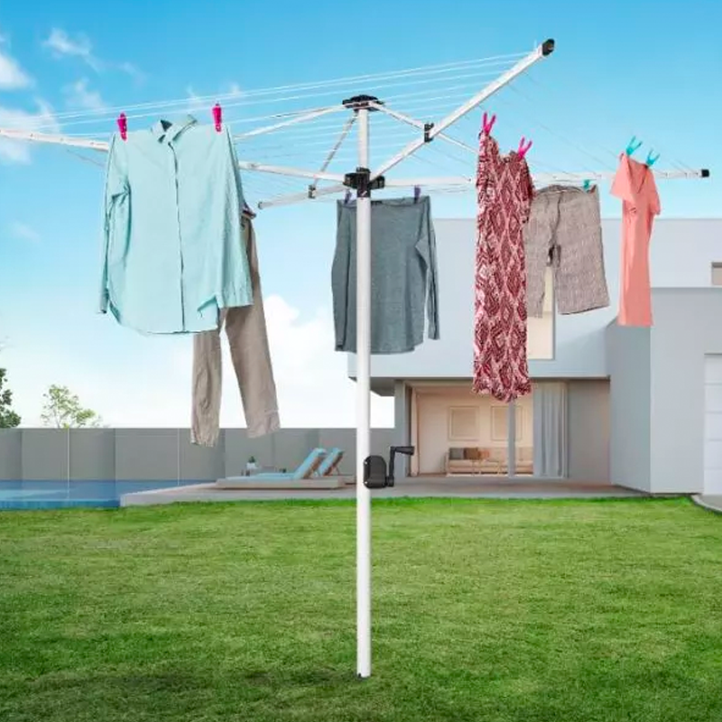 60m Rotary Hoist Clothesline with Height Adjustment and Crank