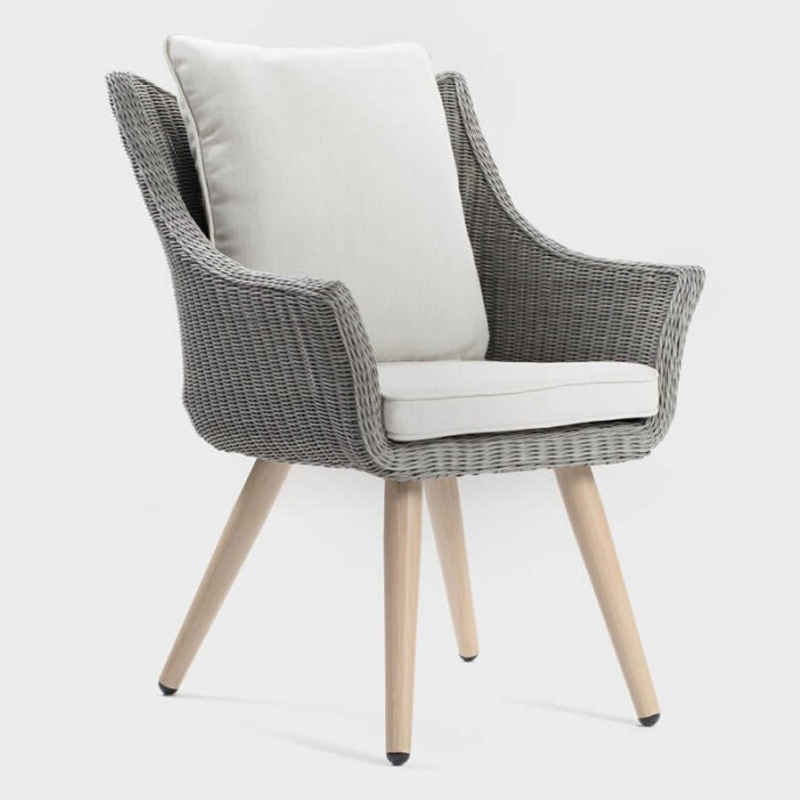 Weather Resistant PE Rattan Patio Dining Chair