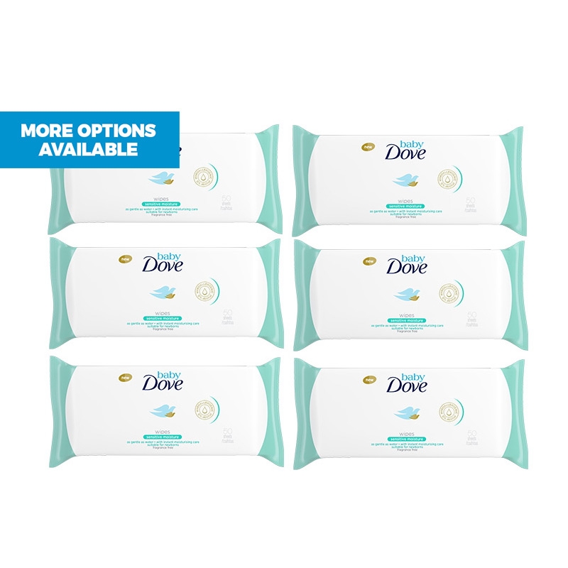 Pack of 6 Baby Wipes (300 Wipes Total)