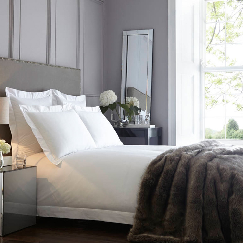 600 Thread Count 100% Egyptian Cotton Satin Stitch Oxford Duvet Cover