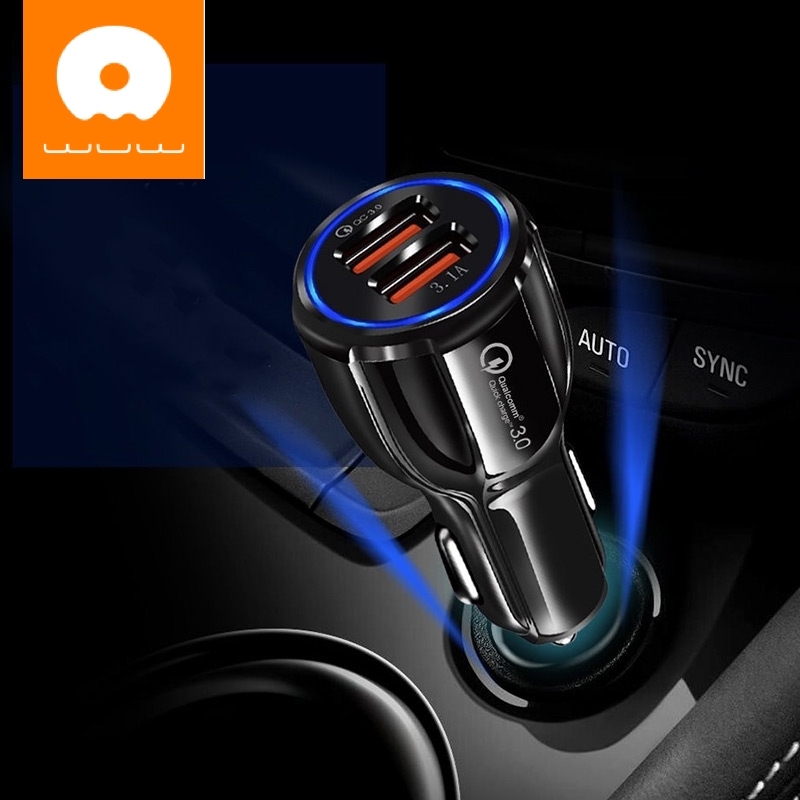 QC3.0 Fast Charging 2-Port Car Charger