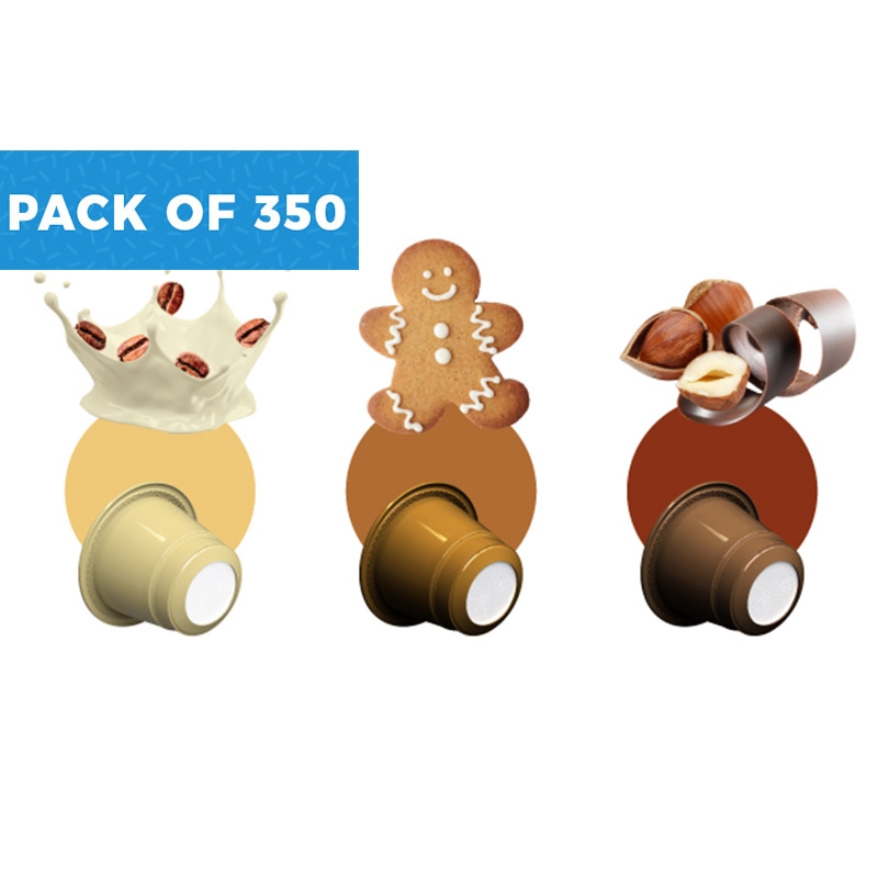 Pack of 350 Nespresso Compatible Coffee & Flavoured Drink Capsules (R1.14 per Capsule)