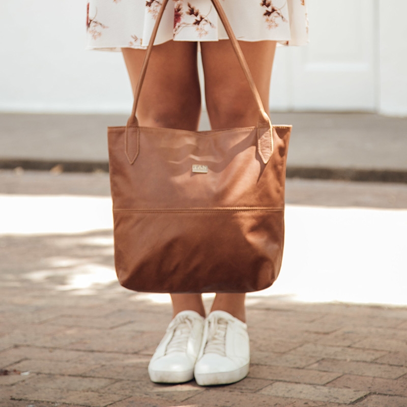 Ashley Genuine Leather Classic Tote Bag