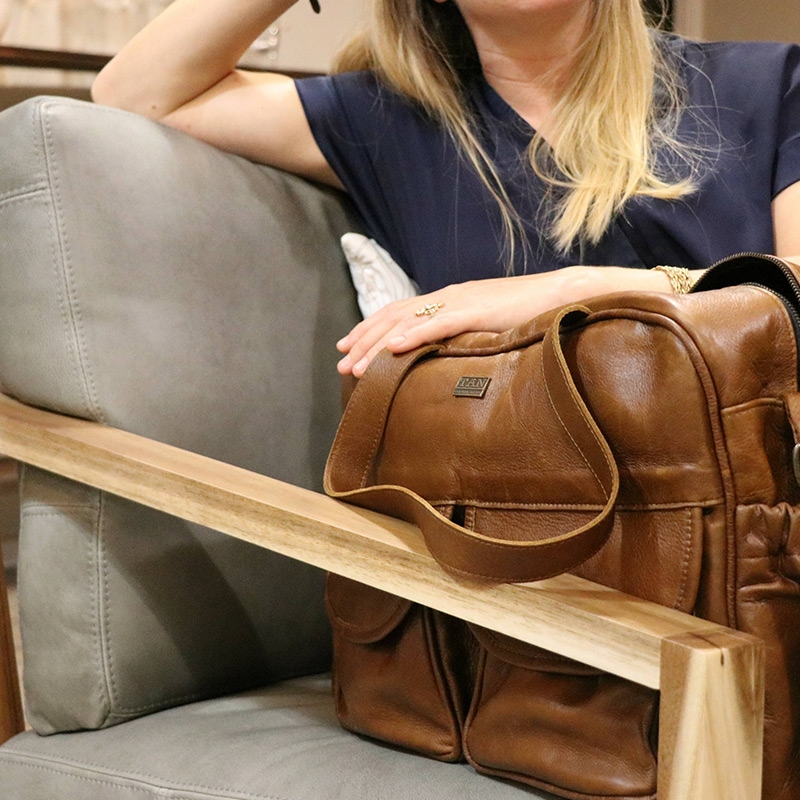 Joanie Genuine Leather Nappy Bag